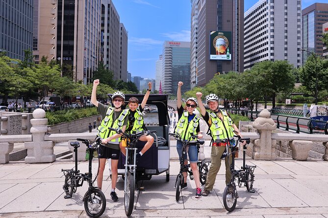 Afternoon E-bike tour and "Happy Hour" food and drinks - Route highlights before the food stop: Cheonggyecheon to Daehanmun