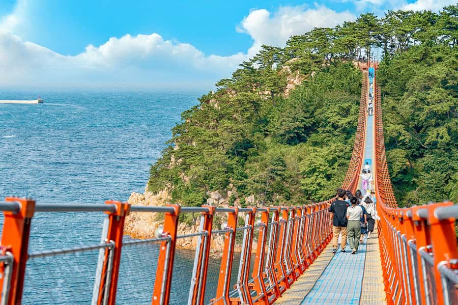 Busan: 7 Highlights Gyeongju City One Day Tour - Ulsan Daewangam Suspension Bridge: sea-and-rock views on arrival