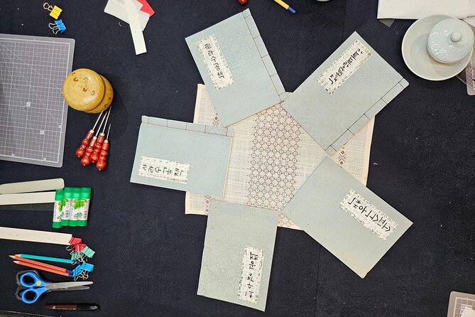 Create a Handmade Traditional Korean Notebook in Insadong - Personalizing the cover with your Korean name