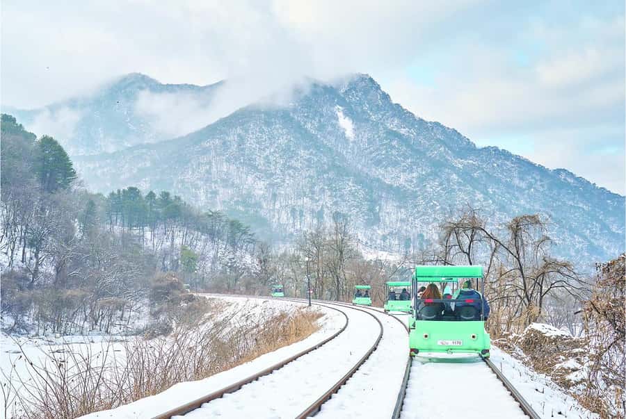 Eobi Ice Valley & Nami (+ Light Festival, Railbike, Alpaca) - Eobi Ice Valley Ice Caves in Hwacheon (Frozen Waterfalls and Fast Access)