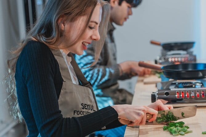 Korean Cooking Class with Grocery Shopping at Seoul Local Market - Cooking bulgogi, gyeran-jjim, and kimbap without stress