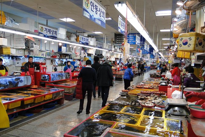 Private Busan tour with gamcheon culture village and the temple (Customizable) - Jagalchi Fish Market: Seafood Browsing and the Human Side of Busan