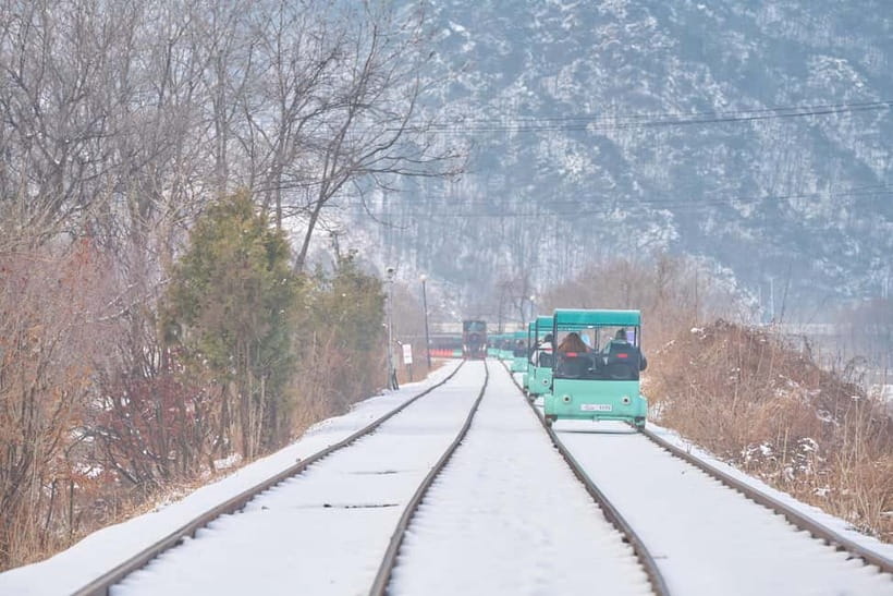 Seoul: Eobi Valley(Winter), Strawberry, Nami Island and Bike - Gangchon Rail Park Railbike: Riverside Views on Rails