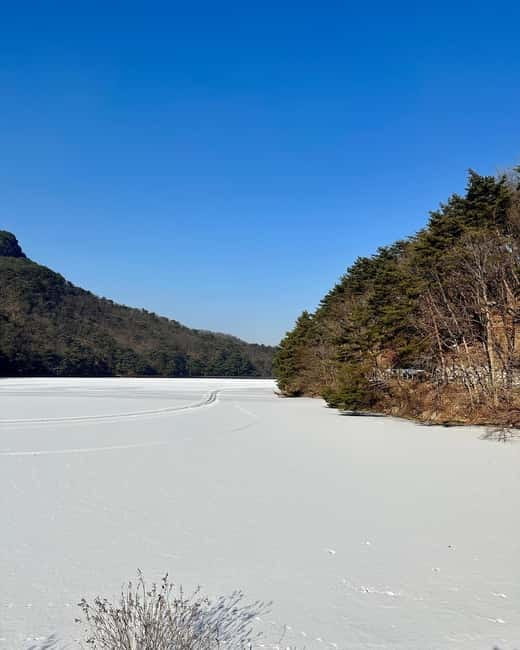 Seoul: Winter Day Tour in Pocheon (+Strawberry Picking) - Sanjeong Lake frozen day, plus the paddle boat catch